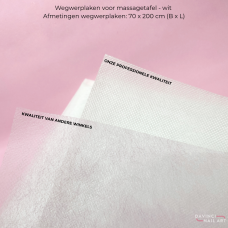 Wegwerplaken voor massagetafel wit
