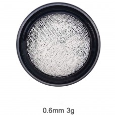 Caviar Beads zilver 0.6mm